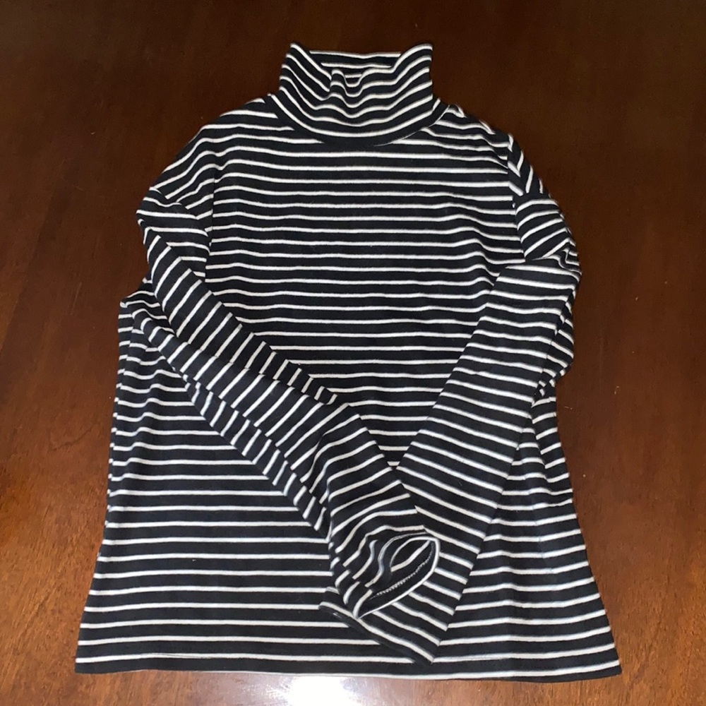 Stripped turtle neck